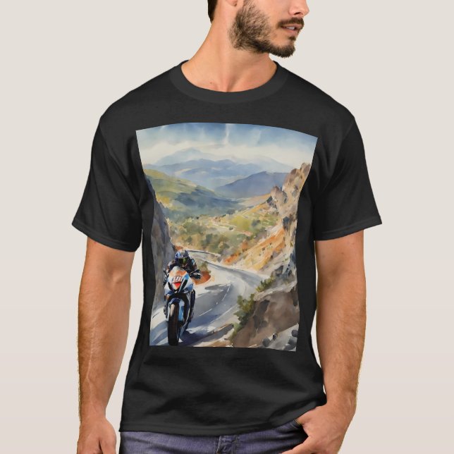 High Speed Äventyr i Vibrant Mountain Ligcape T Shirt (Framsida)