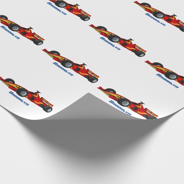 High speed racing cars cartoon illustration presentpapper (Hörn)