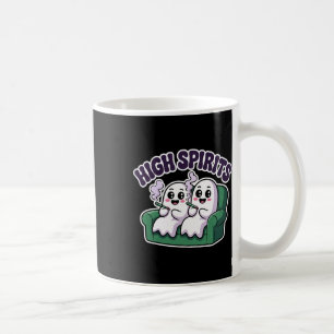 High Spirits Funny Ghost Ogräs Halloween Humor Kaffemugg