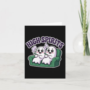 High Spirits Funny Ghost Ogräs Halloween Humor Kort