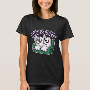 High Spirits Funny Ghost Ogräs Halloween Humor T Shirt