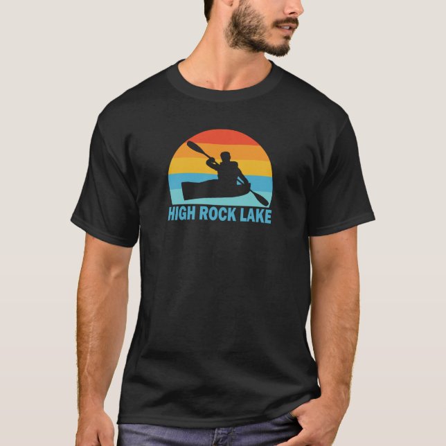 High Sten Sjö North Carolina Kayak T Shirt (Framsida)