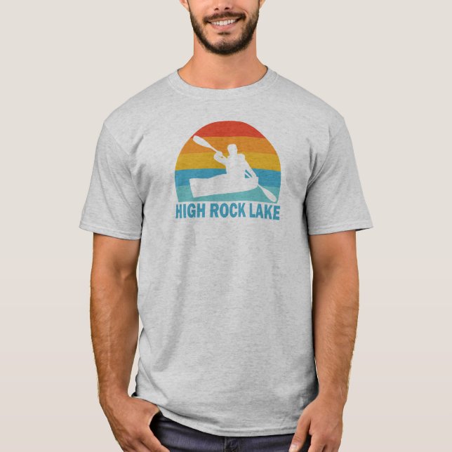 High Sten Sjö North Carolina Kayak T Shirt (Framsida)