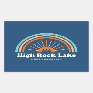 High Sten Sjö North Carolina Rainbow Rektangulärt Klistermärke