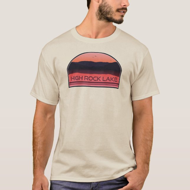 High Sten Sjö North Carolina Red Sunrise T Shirt (Framsida)