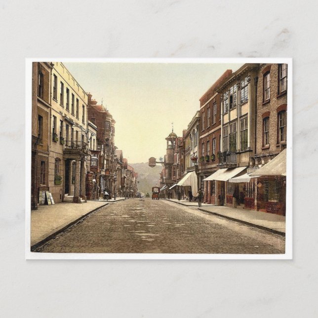 High Street, Guildford, England Classic Photochrom Vykort (Framsida)