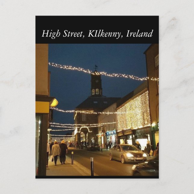 High Street, Kilkenny. Irland Vykort (Framsida)