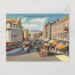 High Street, Westerly, Rhode island Vykort