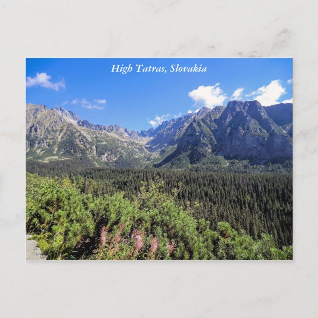 High Tatra Mountain, Slovakien, vykort (Framsida)
