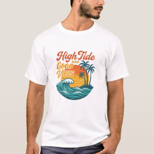 High Tide & Good Vibes - Vintage Surfa Sunset Tee