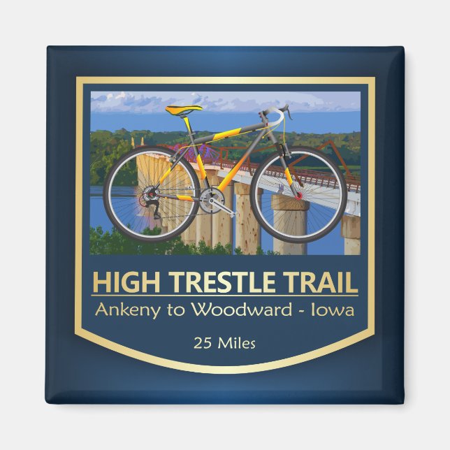 High Trestle Trail (cykel2) Magnet (Framsidan)