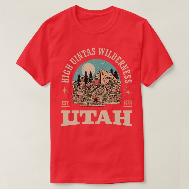 High Uintas Wilderness Utah Outr Äventyr T Shirt (Design framsida)