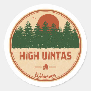 High Uintas Wilderness Utah Runt Klistermärke