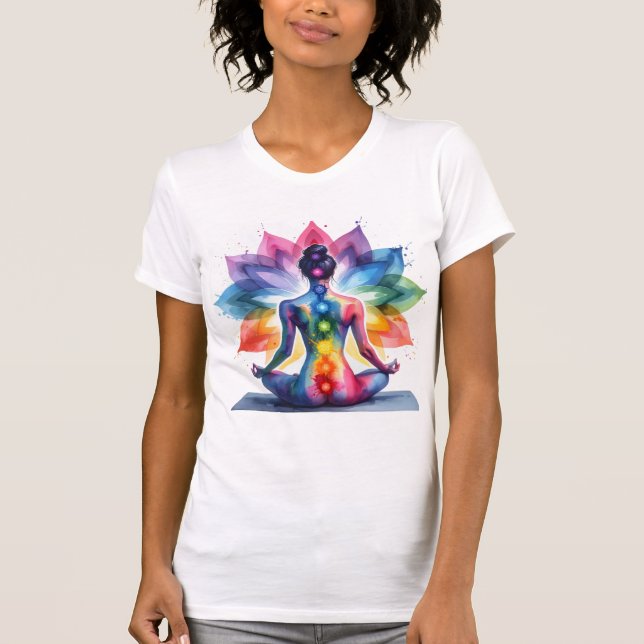High Vibration Meditation Lotus T-Shirt (Framsida)