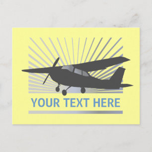 High Vinge Aircraft - Anpassningsbar Text Vykort