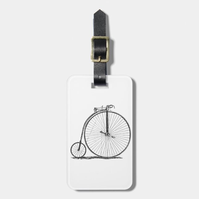 High Wheeler Bicycle Penny Farthing Bagagebricka (Vertikal Framsida)