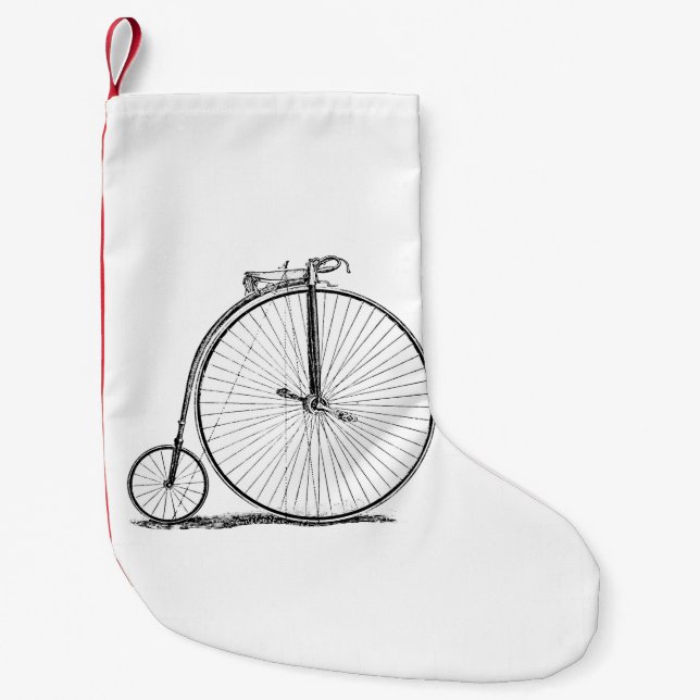 High Wheeler Bicycle Penny Farthing Liten Julstrumpa (Framsidan)