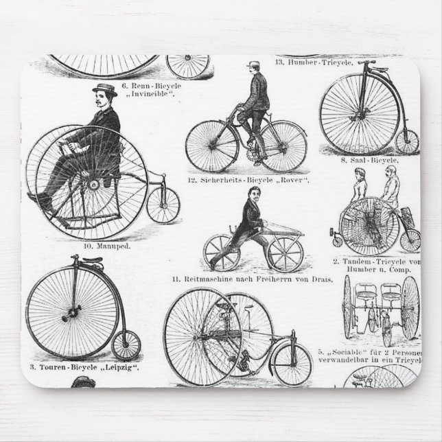 High Wheeler Bicycle Penny Farthing Musmatta (Framsidan)