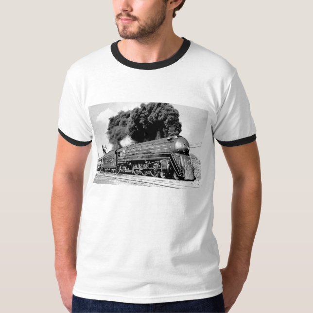 Highball det! Vintage som röker lokomotiv T-shirt (Framsida)