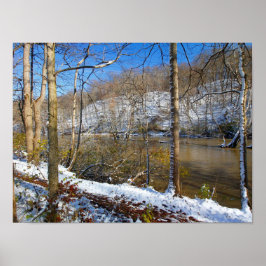 Highbanks Metro Park, High Bluffs, Winter, Ohio Poster