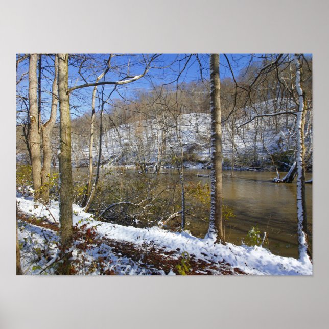 Highbanks Metro Park, High Bluffs, Winter, Ohio Poster (Framsidan)