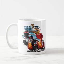 Highboy Hot rod Tävling Car Tecknad Illustration Kaffemugg