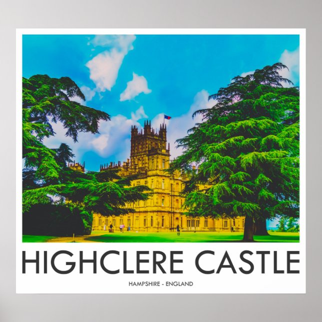 Highclere Castle, Hampshire, England Poster (Framsidan)