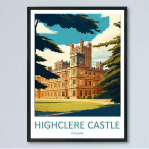 Highclere Castle Resa Print Väggtillbehör Highcler Poster
