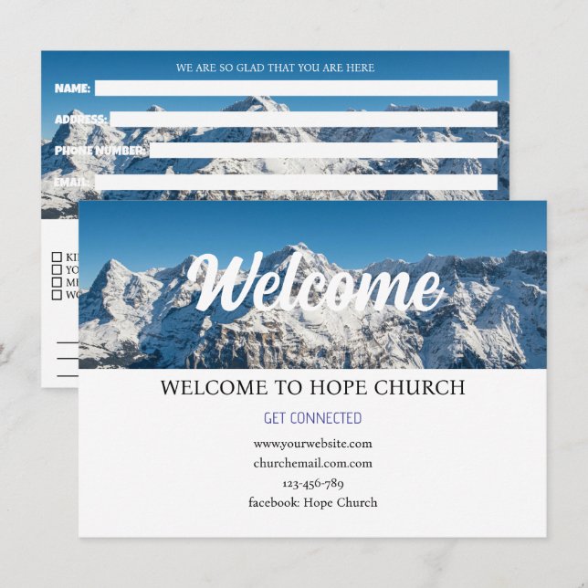 Higher Ground Church Connection Card Kort (Fram/baksida)