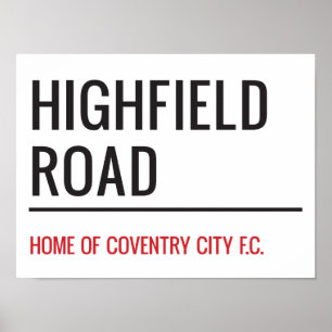 Highfield Road Stadium Street-tecken Poster