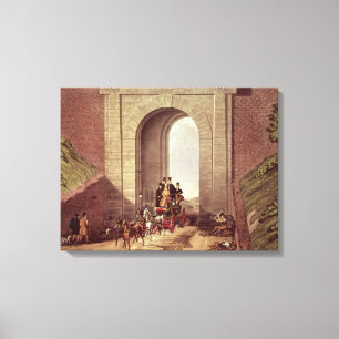 Highgate tunnel som inristas av den George jakten, Canvastryck