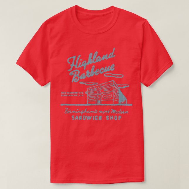 Highland Barbeque TShirt T Shirt (Design framsida)