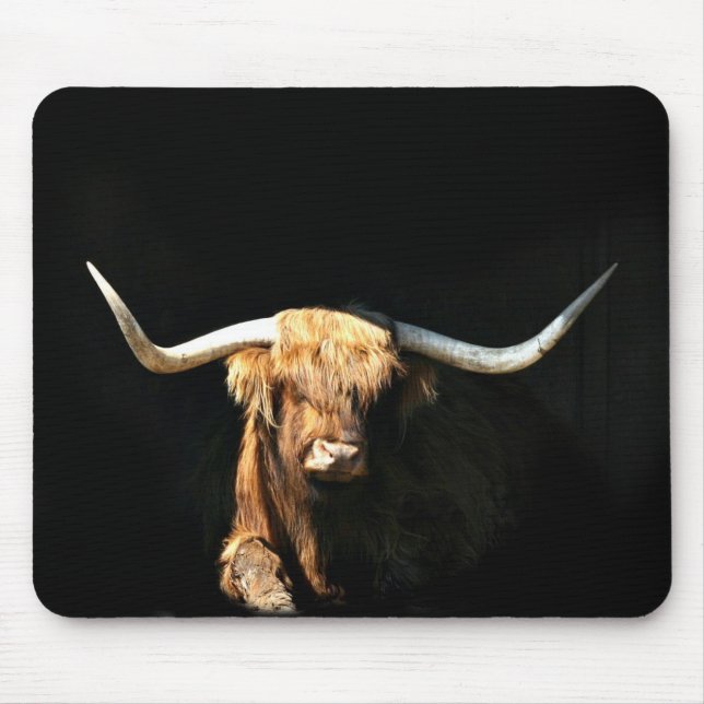 Highland Bull mousepad Musmatta (Framsidan)