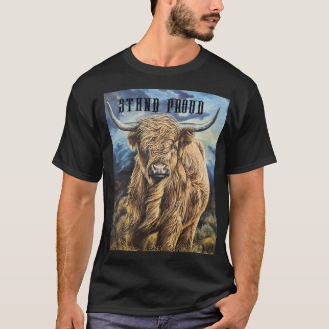 Highland Bull T Shirt (Framsida)