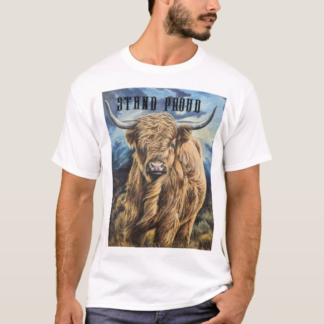 Highland Bull T Shirt (Framsida)