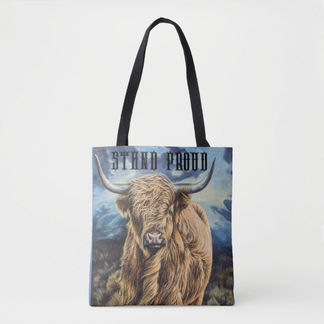 Highland Bull tote Tygkasse (Framsida)