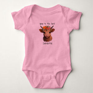 Highland Calf Personlig Baby Bodykostym T Shirt