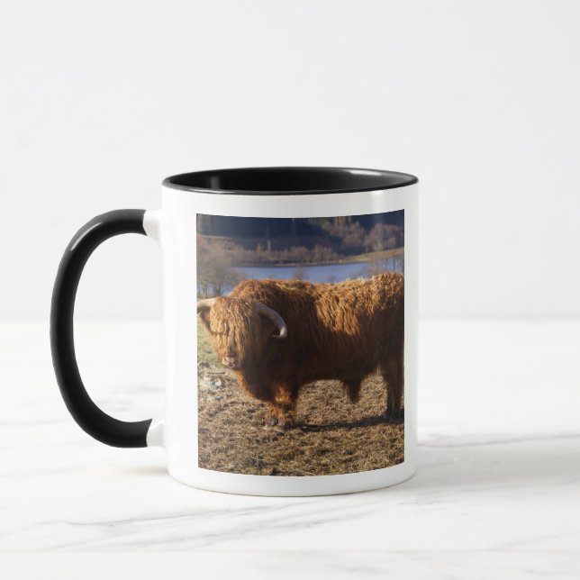 Highland Cattle Bull, Skottland Mugg (Vänster)