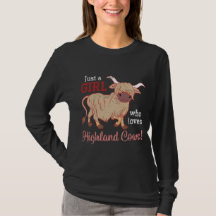 Highland Cattle Cow Farmer Women Gift Scottish T Shirt