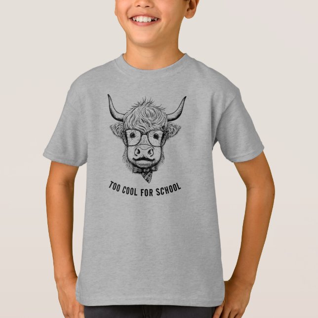Highland Cattle Scottish Cow transparent design T Shirt (Framsida)
