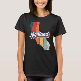 Highland City Retro Vintage Hometown California T Shirt