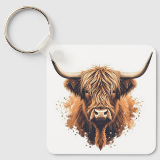 Highland Coo Keyring Nyckelring