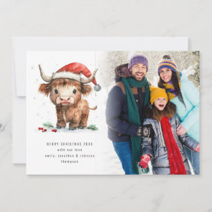Highland Cow 2026 Calendar Photo God jul Julkort