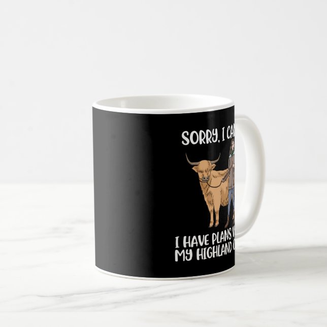 Highland Cow Älskare Women Scottish Highland Cow Kaffemugg (Framsida höger)