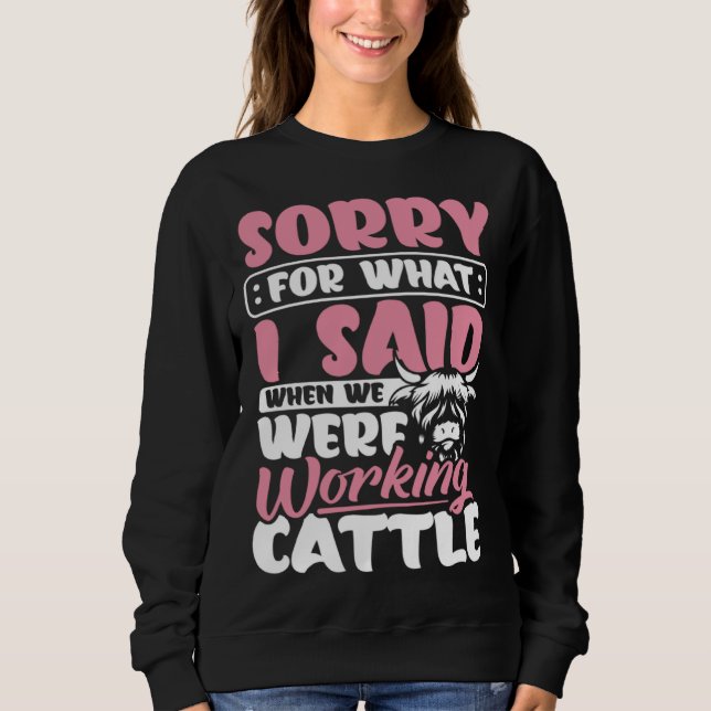 Highland Cow Apparel Highland Cattle Farmer for Wo T Shirt (Framsida)