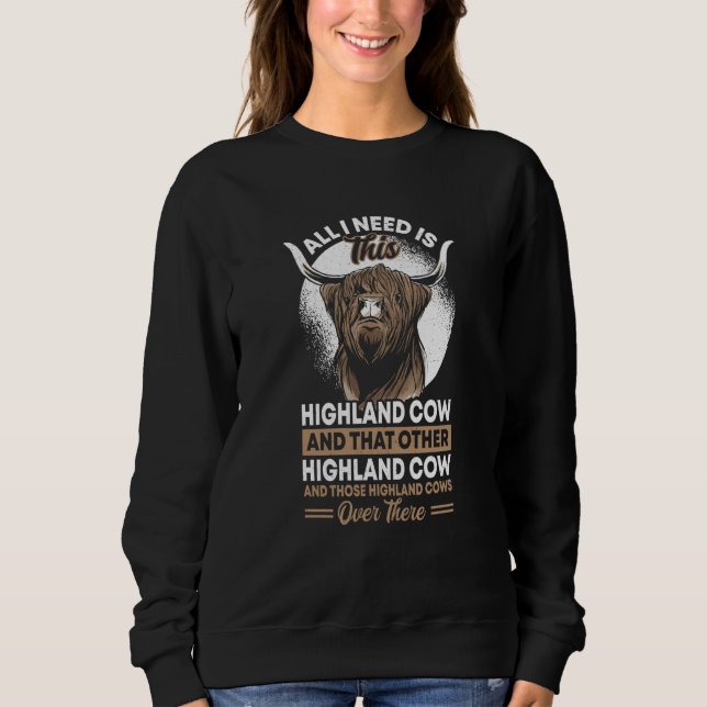 Highland Cow Apparel Highland Cattle Farmer T Shirt (Framsida)