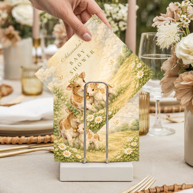 Highland Cow Baby Shower Pappersservett (Skapare uppladdad)