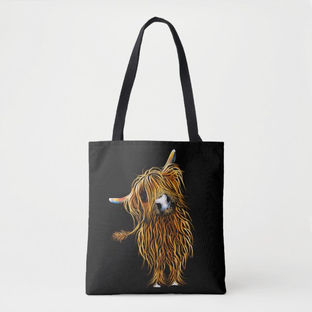 HiGHLaND CoW BaG "CoooWeee" BY SHiRLeY MacARTHuR Tygkasse (Framsida)