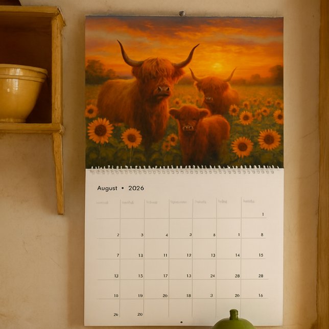 Highland Cow Calendar Kalender (Skapare uppladdad)