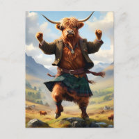 Highland Cow Dansar Highland Fling,